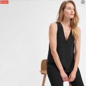 Everlane double-lined silk v-neck tank